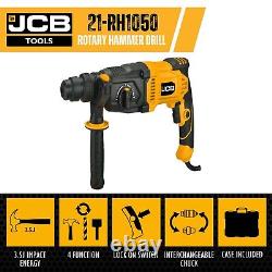 JCB 1050W Rotary Hammer Drill Anti-Vibration Multi Position Handle, 4 Functions