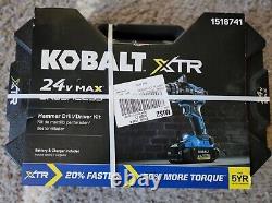 Kobalt XTR 1/2 Brushless 24 Volt Max Variable Speed Hammer Drill Driver 1518741