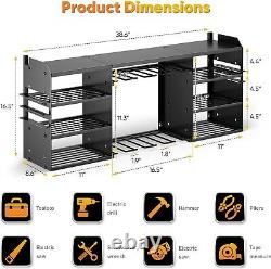 Large Power Tool Organizer Wall Mount, 4 Layer Heavy Duty Drill Holder, Metal