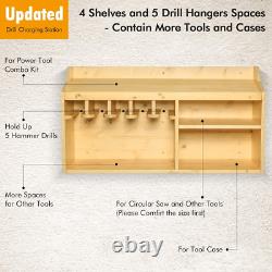 Large Power Tools Storage Organizer Cabinets Drill Charging Station Garage Shop