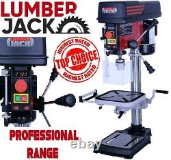 Lumberjack 16mm Bench Top Pillar Drill Press with Variable Speed Digital Display