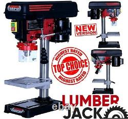 Lumberjack Bench Top 5 Speed Pillar Drill Press & Table Stand 13mm Chuck 240v
