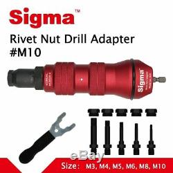 M10 HEAVY DUTY Threaded Rivet Nut Drill Adapter Cordless or Electric