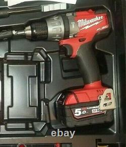 MILWAUKEE FUEL 18V M18FPD BRUSHLESS COMBI DRILL 1 X5.0Ah KIT WITH IN CAR CHARGER