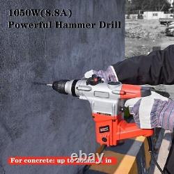 MPT 1 Inch SDS-Plus 1050W Heavy Duty Rotary Hammer Drill, 3 Function and Adjustab