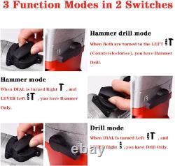 MPT 1 Inch SDS-Plus 1050W Heavy Duty Rotary Hammer Drill, 3 Function and Soft 3