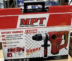 MPT 1500W Heavy Duty Rotary Hammer Drill, 3 Function and Adjustable Soft Grip 3