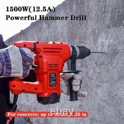 MPT 1500W Heavy Duty Rotary Hammer Drill, 3 Function and Adjustable Soft Grip 3