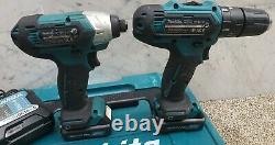 Makita 10.8v combi drill set +2×2ah battery