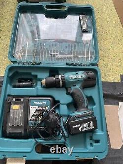 Makita DHP453 LXT Combi Drill With Battery Accessories Charger Case