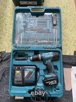 Makita DHP453 LXT Combi Drill With Battery Accessories Charger Case