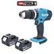 Makita Dhp453z 18v 13mm 2 Speed Lxt Combi Drill Body With 2 X 6ah Batteries
