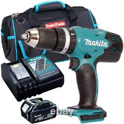 Makita DHP453Z 18V LXT 2 Speed Combi Drill with 1 x 5.0Ah Battery Charger & Bag