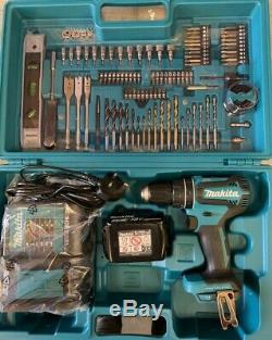 Makita DHP485 Brushless Combi Drill + 1 BL1840 + DC18SD + 101 Accessory Case