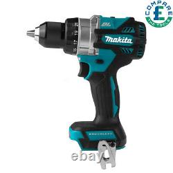 Makita DHP486 18V LXT Brushless 1/2? Combi Drill + 6 Piece Auger Drill Bit Set