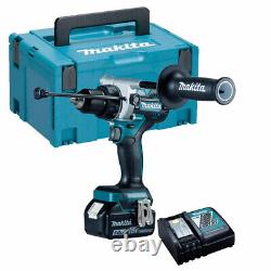 Makita DHP486Z 18V Brushless Combi Drill 1 x 5.0Ah Battery Charger & Type 3 Case