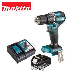 Makita DHP487RTX4 18V LXT Brushless Combi Drill With 1 x 5.0Ah Battery & Charger