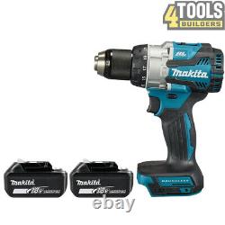 Makita DHP489 18V LXT Brushless 2-Speed Combi Drill With 2 x 5.0Ah Batteries