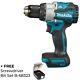 Makita Dhp489z 18v Lxt Brushless 2-speed Combi Drill Body Only + Free B-68323