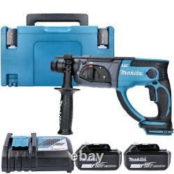 Makita DHR202 18V LXT SDS Plus Hammer Drill With 2 x 5.0Ah Batteries, Charger