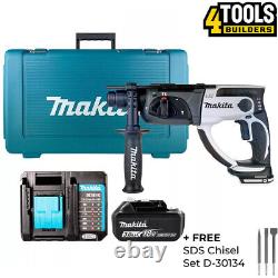 Makita DHR202F001 18V SDS+ Rotary Hammer + 1 x 3Ah, Charger & Case+ FREE D-30134