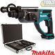 Makita Dhr202z 18v Cordless Sds+ Rotary Hammer Drill With D-21200 17pcs Acc Set