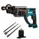 Makita Dhr202z 18v Lxt Sds+ Rotary Hammer Drill With Chuck & Chisel Set