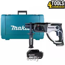 Makita DHR202ZJW 18V LXT SDS+ Rotary Hammer White With 1 x 5.0Ah Battery & Case