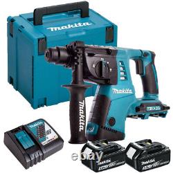 Makita DHR263ZJ 36V SDS-PLUS Rotary Hammer Drill with 2 x 5.0Ah Battery Charger