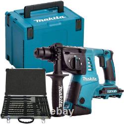 Makita DHR263ZJ 36V SDS+ Rotary Hammer Drill with 17 Piece Drill Set & Chisel