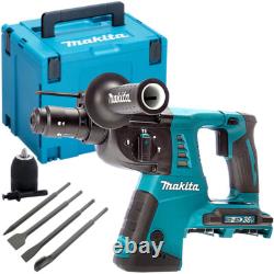 Makita DHR264ZJ 36V SDS+ Hammer Drill with 4 Piece Chisel Set + Keyless Chuck