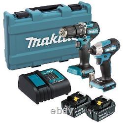 Makita DLX2414ST 18V Combi Drill & Impact Driver 2 x 5.0Ah Battery Charger Case