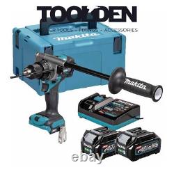 Makita HP001GD202 40V Max XGT Brushless Combi Drill with 2 x 2.5Ah Batteries