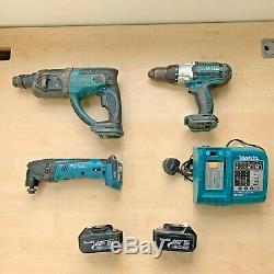 Makita SET DHR202 SDS Hammer Drill DTM50 Multi Tool DHP451 BL1830 Battery Charge