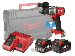 Milwaukee 18v One-key Brushless Heavy-duty Combi Drill M18onepd2 4.0ah Pack