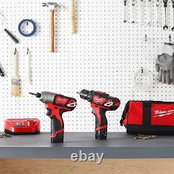 Milwaukee 2494-22 M12 Cordless Combination 3/8 Drill & 1/4 Hex Impact Driver