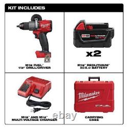 Milwaukee 2803-22 Brushless Cordless Drill Driver Kit Battery Charger Case NEW
