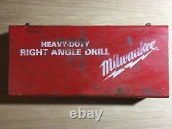 Milwaukee Heavy Duty Right Angle Drill 1107-1 Metal Case