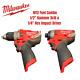 Milwaukee M12 Fuel 1/4 Hex Impact Driver & 1/2 Hammer Drill 2553-20 & 2504-20