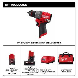 Milwaukee M12 FUELT 3404-22 Sub Compact Drill Kit 1X 4.0Ah 1X 2.0Ah Charger/Bag