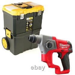 Milwaukee M12CH 12V Fuel SDS+ Hammer Drill + 19 Heavy Duty Rolling Toolbox