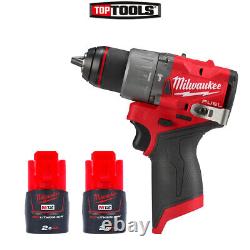 Milwaukee M12FPD2 12V Cordless FUEL New GEN Combi Drill With 2 x 2.0Ah Batteries
