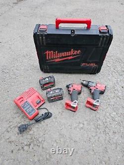 Milwaukee M18 18V Fuel Twin Pack cordless hammer drill & Impact driver 2x 4.0Ah