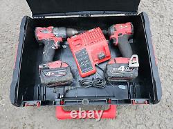 Milwaukee M18 18V Fuel Twin Pack cordless hammer drill & Impact driver 2x 4.0Ah