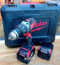 Milwaukee M18 BPD-402C 18V Cordless Combi Hammer Drill 2 x 4.0Ah Batteries