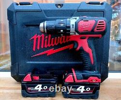 Milwaukee M18 BPD-402C 18V Cordless Combi Hammer Drill 2 x 4.0Ah Batteries