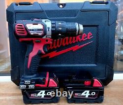 Milwaukee M18 BPD-402C 18V Cordless Combi Hammer Drill 2 x 4.0Ah Batteries