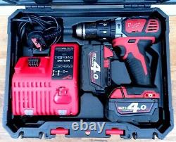 Milwaukee M18 BPD-402C 18V Cordless Combi Hammer Drill 2 x 4.0Ah Batteries