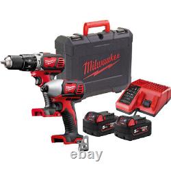 Milwaukee M18 BPP2C-502C Heavy Duty Twin Pack Batteries 2 x 5.0Ah Kit Box