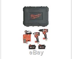 Milwaukee M18 Cblpp2a-502c 18v 5.0ah Li-ion Combi Drill& Impect Driver Twin Pack